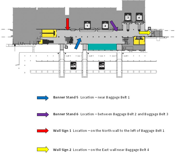 Locations for Terminal Floor 1
