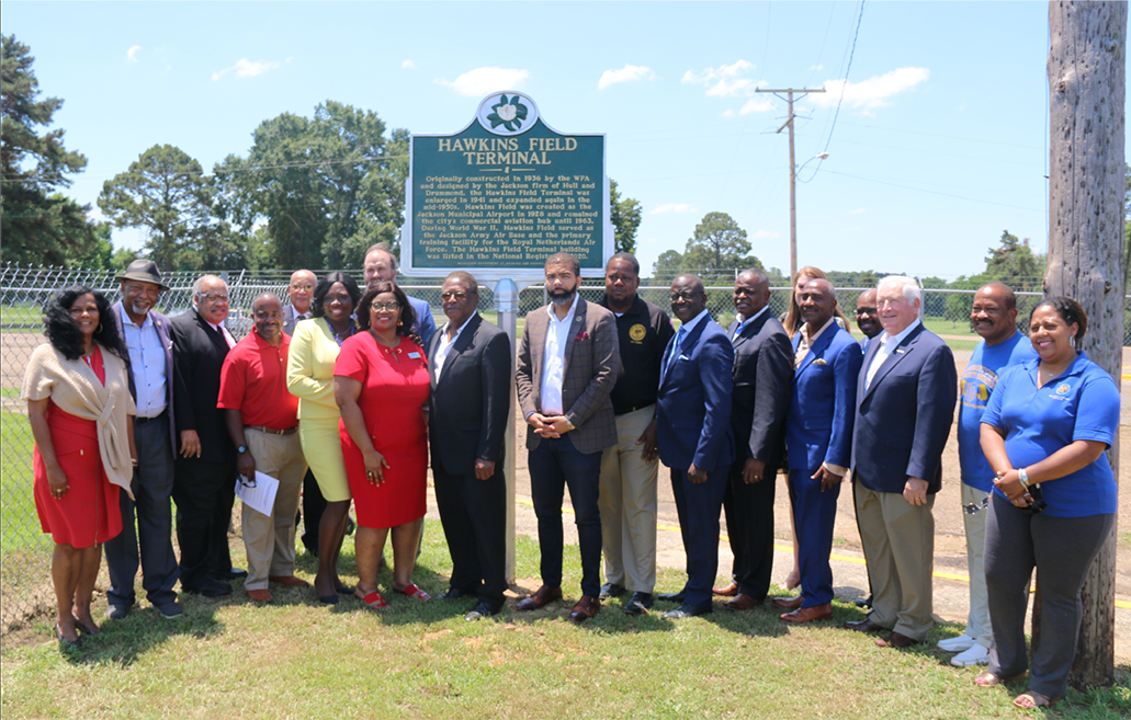 Jackson Municipal Airport Authority Celebrates Hawkins Field Airport’s National Historical Landmark Designation with Official Unveiling Ceremony
