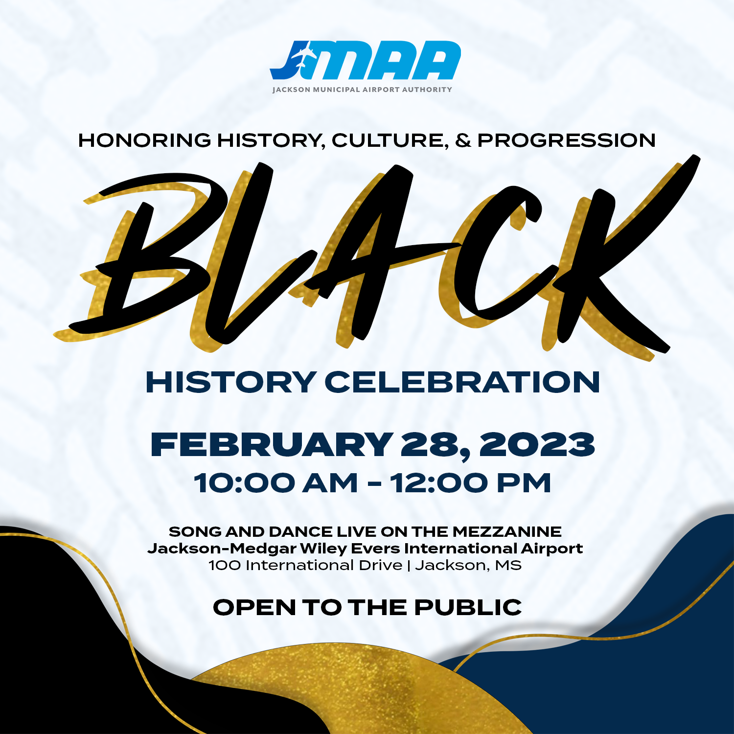 Jackson Municipal Airport Authority Announces Black History Month Celebration: Honoring History, Culture, and Progression at JAN; Featuring JPS School Choirs, Alkebulan Music Philosophy, and Keynote Speaker, Pamela D.C. Junior